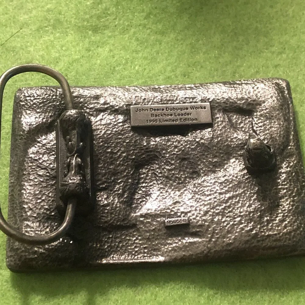 John Deere 1995 Limited Edition Dubuque Works Backhoe Loader Belt Buckle